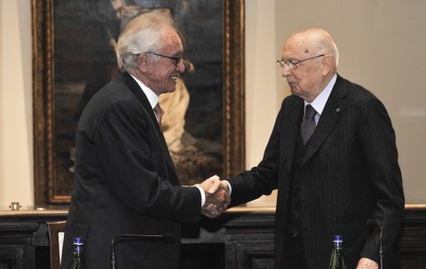 Il presidente della repubblica Giorgio Napolitano inaugura il riallestimento del museo di Palazzo Zevallos Stigliano