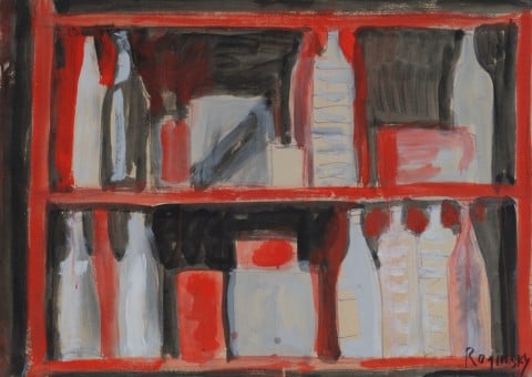Mikhail Roginsky - Bottles on the shelf, 1978. Courtesy  Mikhail Roginsky Foundation © Mikhail Roginsky, ACS London 2014 