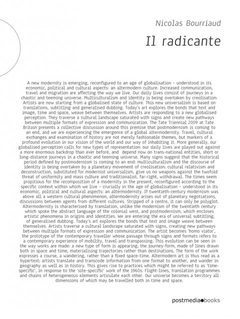 Nicolas Bourriaud, "Il radicante"