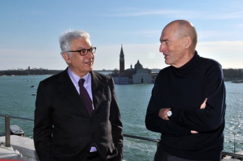 Paolo Baratta e Rem Koolhaas a Venezia - foto Giorgio Zucchiatti, courtesy La Biennale