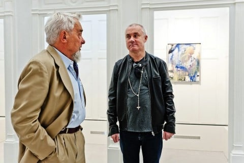 Rainer e Hirst al FrauenbadArnulf Rainer Museum - Courtesy AR Museum, 2014; Foto Kollektiv Fischka