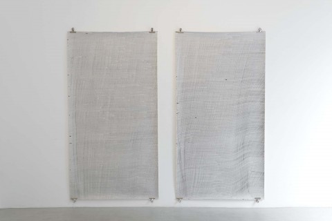 Sophie Tottie - Material marks (as far as I can reach) - veduta della mostra presso Giacomo Guidi Arte Contemporanea, Milano 2014