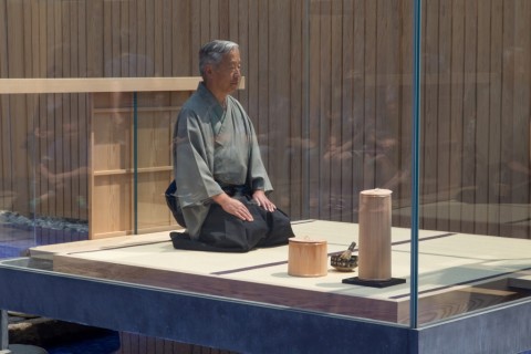 The Glass Tea House Mondrian © Hiroshi Sugimoto+New Material Research Laboratory. Courtesy: Le Stanze del Vetro (Fondazione Giorgio Cini and Pentagram Stiftung). Sponsored by Sumitomo Forestry e Fondazione Bisazza. Photo by Enrico Forese