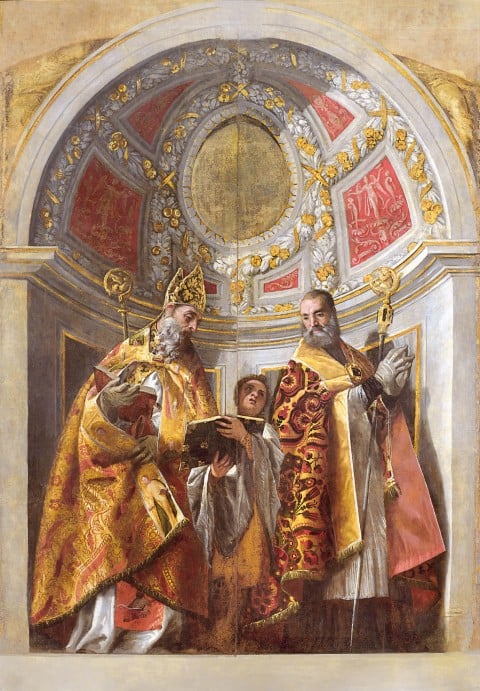 Paolo Veronese, Due santi vescovi (Geminiano e Severo?), Modena, Galleria Estense.  Su concessione del Ministero dei Beni e delle Attività Culturali e del Turismo, Soprintendenza 	per i Beni Storici, Artistici ed Etnoantropologici di Modena e Reggio Emilia 