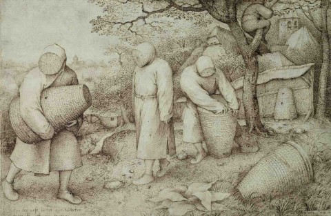 Pieter Bruegel il Vecchio – Gli apicoltori, 1566–1568. Museo nazionale di Berlino, Gabinetto delle incisioni. Foto: bpk Kupferstichkabinett, SMB Jörg P. Anders