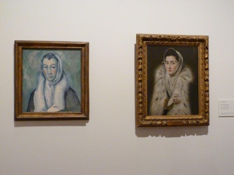 El Greco - La dama dell'ermellino -- Cezanne - La dama dell'Ermellino secondo El Greco