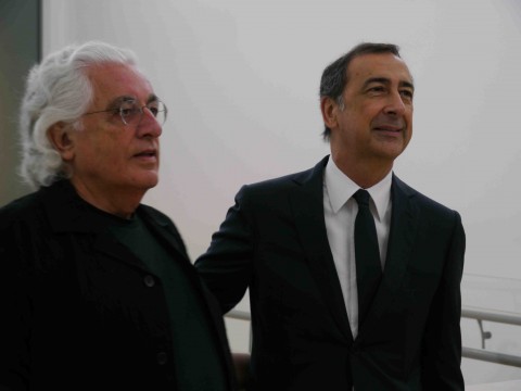Germano Celant con Giuseppe Sala, commissario Expo