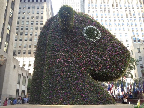 Jeff Koons, Split Rocker, al Rockfeller Center