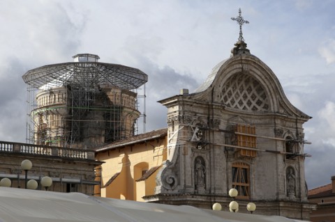 L'Aquila, la Chiesa della Anime Sante in restauro