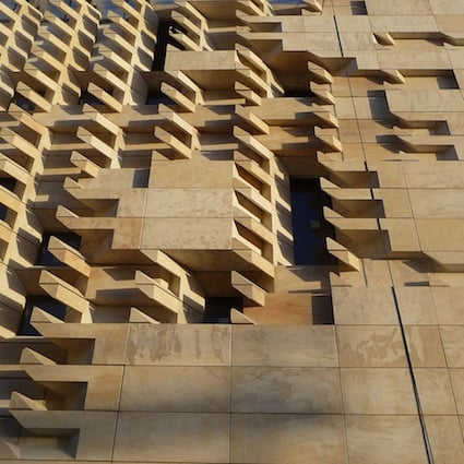 Renzo Piano - Malta, dettaglio facciata Parlamento