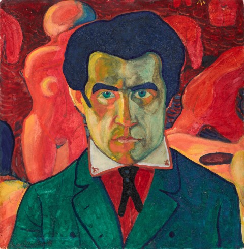  Kazimir Malević, Self Portrait 1908-1910.Tretyakov Gallery, Moscow, Russia