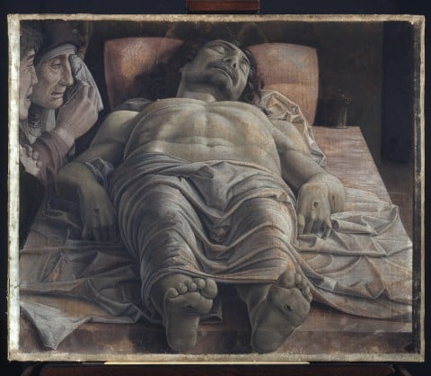 Andrea Mantegna, Cristo morto, 1475-78, tempera su tela, Pinacoteca di Brera, Milano