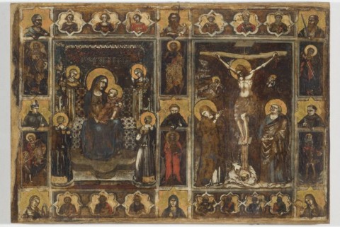PUCCIO CAPANNA, Madonna col Bambino e angeli, Crocifissione, tempera su pergamena, Perugia, Galleria Nazionale dell’Umbria;