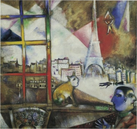 Marc Chagall, Paris Through the Window (Paris par la fenêtre), 1913
