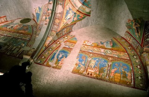 Roma, Basilica dei Santi Quattro Coronati - Aula Gotica, veduta parziale