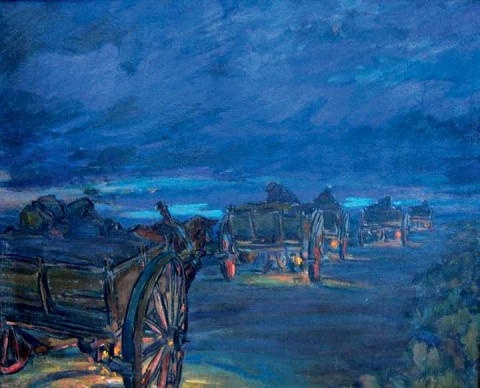 Antonio Amore, Carretti verso l'alba, 1951