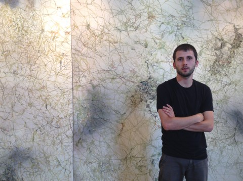 Cristiano Menchini e Tillandsia, Dittico - 235 x 460 cm, acquerello e acrilico su tela, 2013-14
