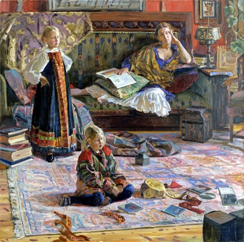 Ivan Glazunov, Ritratto di famiglia, 200x200, 2003