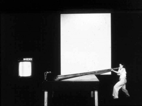 Joan Jonas Mirage (1976/1994/2005) Performance: Anthology Film Archives, New York, 1976 Photo: Babette Mangolte Courtesy the artist
