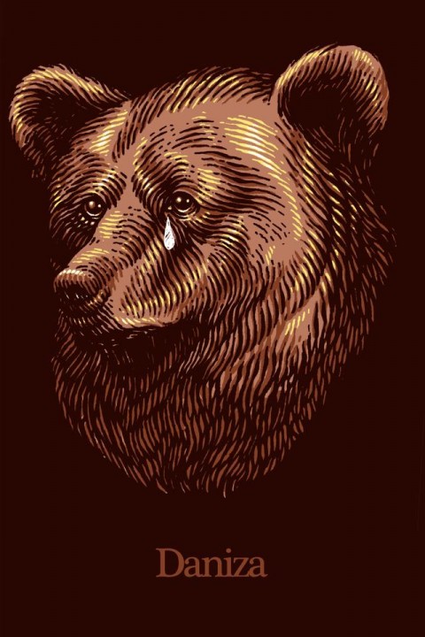 Un'opera di Lucamaleonte - "Daniza, a bear killed by humans", 2014