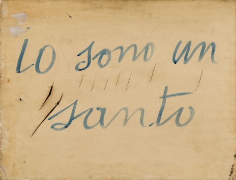 Lucio Fontana - Io sono un santo, 1958. Fondazione Lucio Fontana Milano © Fondazione Lucio-Fontana Milano by SIAE 2014