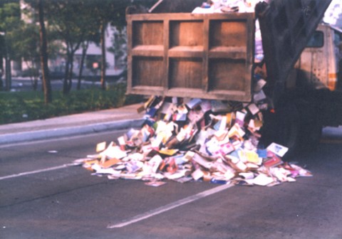 One Ton Of Books Dumped On Reform Avenue, di Anibal Lòpez
