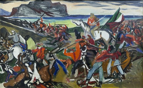 Renato Guttuso, Battaglia ponte ammiraglio, 1951