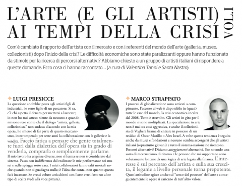 l’arte in tempi di crisi