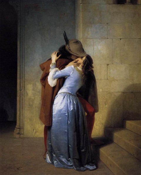 Francesco Hayez, Il bacio, 1859 - olio su tela, 112 x 88 cm