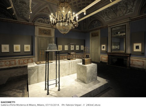 GIACOMETTI, Installation view on Alberto Giacometti, Galleria d'Arte Moderna di Milano, fino al 1 Febbraio 2015, foto F. Stipari