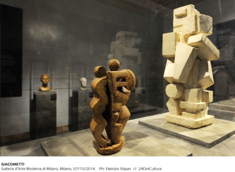 GIACOMETTI, Installation view on Alberto Giacometti, Galleria d'Arte Moderna di Milano, fino al 1 Febbraio 2015, foto F. Stipari