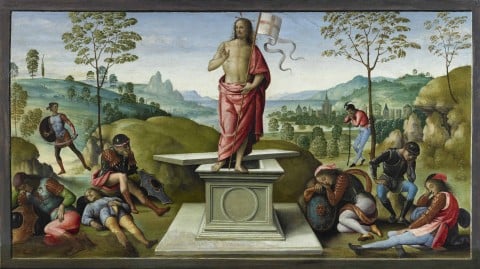 Perugino, La Resurrezione, (polittico di San Pietro), 1496-1500, Musée des Beaux-Arts, Rouen © C.Lancien, C.Loisel  Musées de la Ville de Rouen