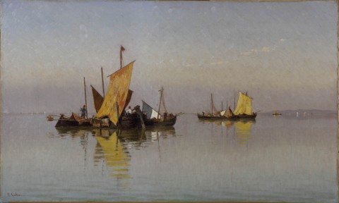Pietro Galter, Pescatori in laguna (tra cielo e mare), courtesy Fondazione Cariparma