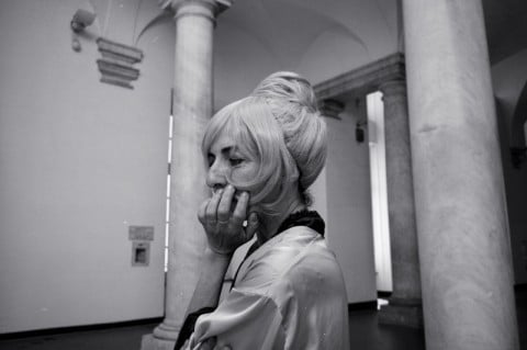 exvUoto teatro, Toccata e Fuga per Coniglio Solo, performance per Teoremi, Museo di Villa Croce, Genova, 2014. Courtesy CUNTemporary _ Archivio Queer Italia