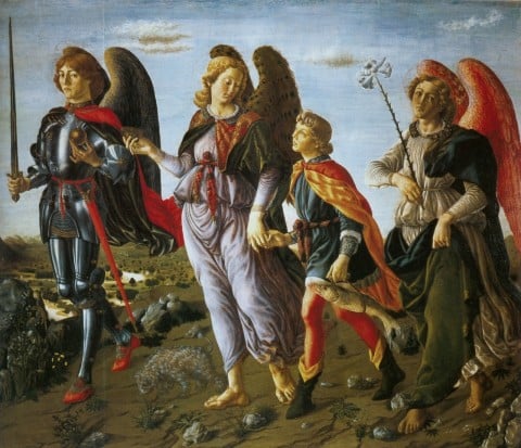 Antonio Pollaiolo e Botticini, I tre arcangeli e Tobiolo - Galleria degli Uffizi
