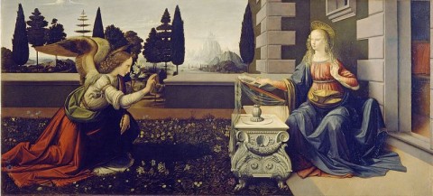 Antonio del Pollaiolo e Leonardo, Annunciazione - Galleria degli Uffizi, Firenze