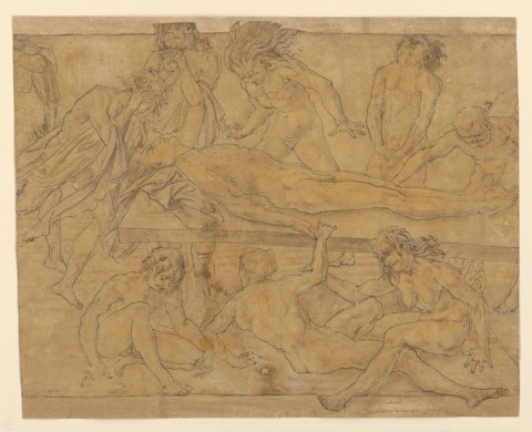 Da Antonio del Pollaiolo, Compianto su un eroe morto, 1470-1480 - ©Monaco di Baviera, Staatliche Graphische Sammlung