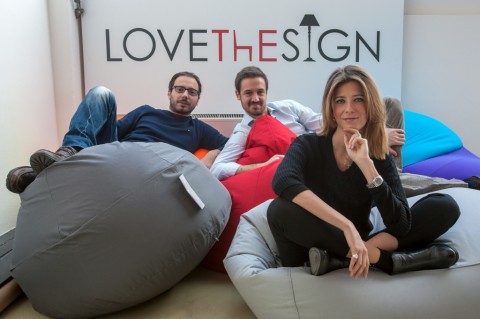 Da sinistra Vincenzo Cannata, Simone Panfilo e Laura Angius, i tre fondatori di LOVEThESIGN – Photo Credits Giovanni Tagini