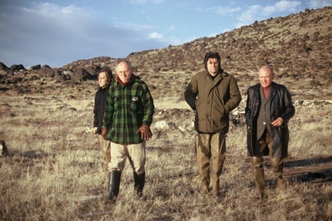 Gianni Pettena, Tom Kass, Robert Smithson, Lawrence Alloway. Salt Lake City, 1972