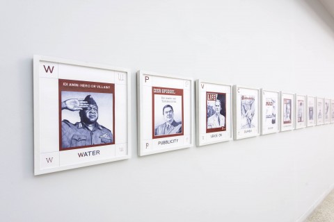 Giuseppe Stampone - Odio gli indifferenti - veduta della mostra presso Palazzo Poli, Roma 2014 