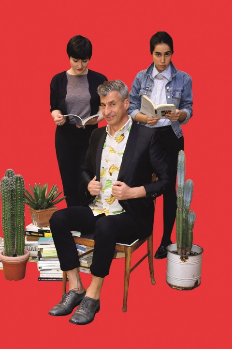 Myriam Ben Salah, Maurizio Cattelan, Marta Papini - foto Pierpaolo Ferrari