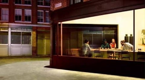 Nighthawks, di Edward Hopper, secondo Ikea