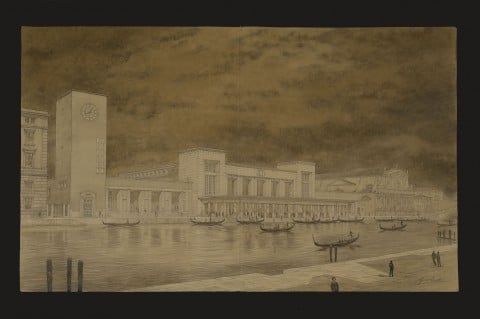 Venezia, progetti per la stazione ferroviaria e il ponte degli Scalzi, 1934-1935