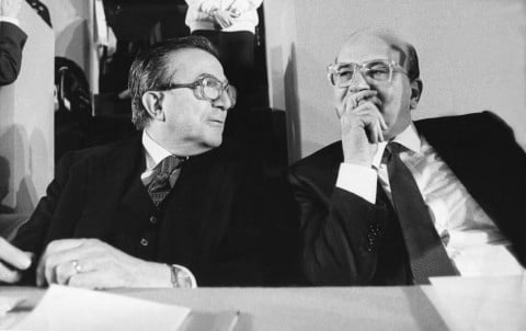 Bettino Craxi con Giulio Andreotti