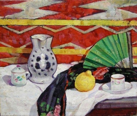 Felice Carena, Il ventaglio verde, 1914 - Collezione privata