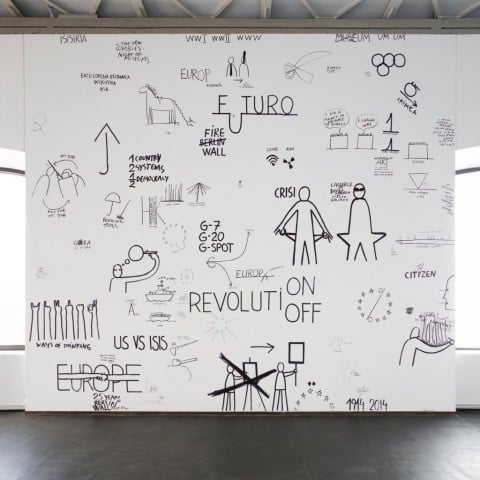 Intenzione Manifesta. Il disegno in tutte le sue forme - veduta della mostra presso il Castello di Rivoli, 2014 