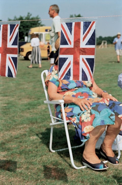 Martin Parr - GB. England. Sedlescombe. British flags at a fair. 1995-1999.