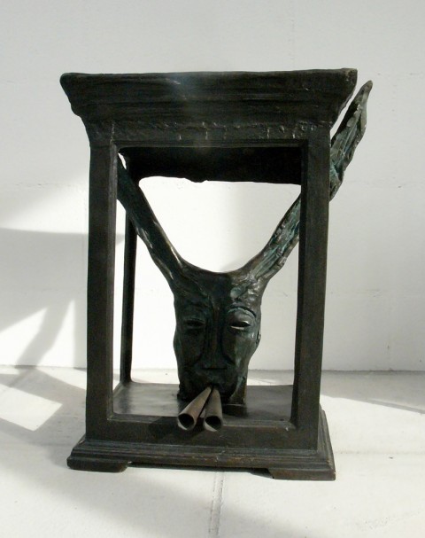 Mimmo Paladino, Asino sonoro, 1984, bronzo cm 64x53x33, collezione dell'artista, fotografia Mimmo Capone