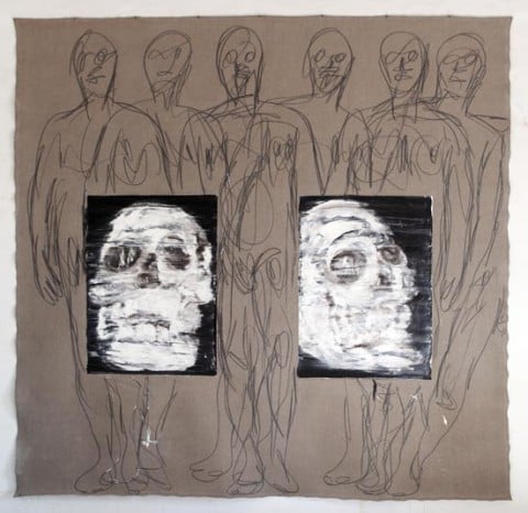 Nino Longobardi, Senza titolo, 1980, tecnica mista su tela, cm281x228, collezione dell'artista, fotografia Peppe Avallone