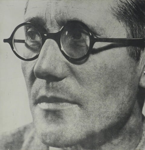 Le Corbusier, ritratto esposto al Padiglione Esprit Nouveau di Bologna, courtesy Cesare Zanirato e Cristian Chironi, © FLC-SIAE